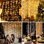 195 LED Curtain Tapestry Lights, 6.5 x 5 ft Backdrop String Lights, 1 Pack in 6.5 x 5 ft, alternate view 5