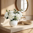 196-Petal Artificial Hydrangea Flowers & 9-Branch Eucalyptus Arrangement, alternate view 6