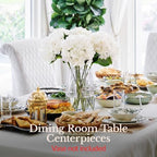 196-Petal Real Touch White Hydrangea Artificial Flowers, 4PCS, 21" Stems in 4 Ivory, alternate view 3