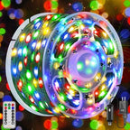 198FT 600LED Outdoor Christmas Lights with Remote, 8 Modes Multicolor in Multicolor
