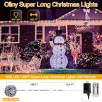 198FT 600LED Outdoor Christmas Lights with Remote, 8 Modes Multicolor in Multicolor, alternate view 2