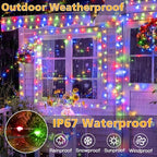 198FT 600LED Outdoor Christmas Lights with Remote, 8 Modes Multicolor in Multicolor, alternate view 3