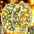 198FT 600LED Outdoor Christmas Lights with Remote, 8 Modes Warm White in Warm White