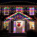 19FT Christmas Icicle Lights Outdoor Connectable Multicolor, alternate view 6