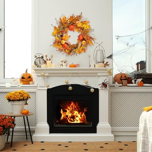 19In Fall Wreaths Front Door Decor for Home Autumn Thanksgiving, alternate view 4
