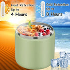 19oz Insulated Vacuum Food Jar with Buckle Lid Wide Mouth Soup Thermo for Hot Food Kids Leakproof Stainless, alternate view 5