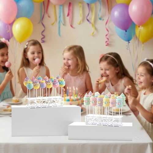 1Pack Metal Cake Pop Stand Display for Dessert Table,12 Holes Lollipop Holder Stand for Drying, Wedding, Shower, alternate