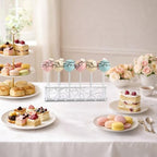 1Pack Metal Cake Pop Stand Display for Dessert Table,12 Holes Lollipop Holder Stand for Drying, Wedding, Shower, alternate