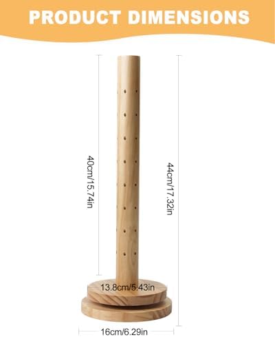1PACK Wooden Cake Pop Stand, Turntable Lollipop Holder Stand in Wooden 1 Pack, alternate view 2