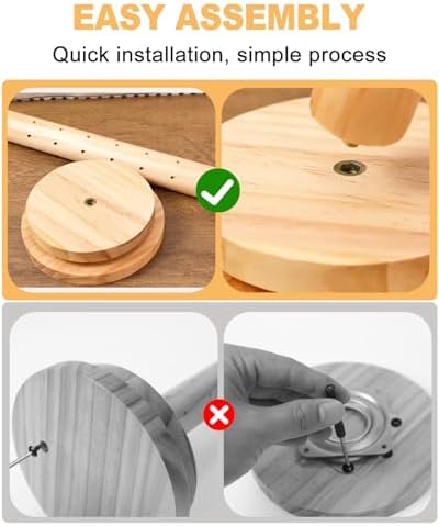 1PACK Wooden Cake Pop Stand, Turntable Lollipop Holder Stand in Wooden 1 Pack, alternate view 3
