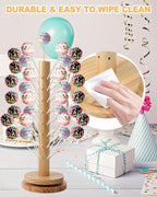 1PACK Wooden Cake Pop Stand, Turntable Lollipop Holder Stand in Wooden 1 Pack, alternate view 5