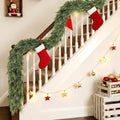 1PCS 16FT Artificial Christmas Cedar Garland Faux Greenery for Stairs Decor