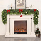1PCS 9FT Lifelike Touch Artificial Cedar Garland for Mantle Christmas Decor, alternate view 2