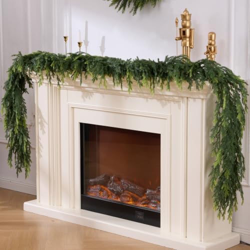 1Pcs 9FT Real Touch Norfolk Pine Garland for Christmas Decorations Indoor