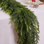 1Pcs 9FT Real Touch Norfolk Pine Garland for Christmas Decorations Indoor, alternate view 3