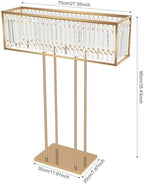 1Pcs Gold Crystal Flower Stand, 35" Wedding Centerpiece Table Decor in Gold, alternate view 2