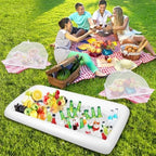 1PCS Inflatable Serving Bars and 3PCS Mesh Food Umbrella Covers Tent for Outdoor, Keep Salads Beverages Ice Cold, alternate