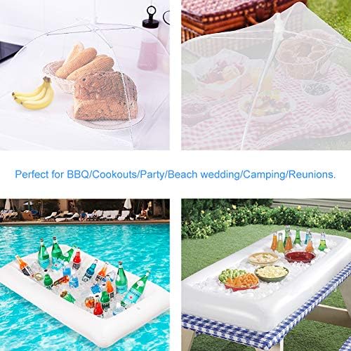 1PCS Inflatable Serving Bars and 3PCS Mesh Food Umbrella Covers Tent for Outdoor, Keep Salads Beverages Ice Cold, alternate
