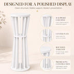 1Pcs PVC Cake Stand for Party Cake Cylinder Stand 32.7IN in white, alternate view 6