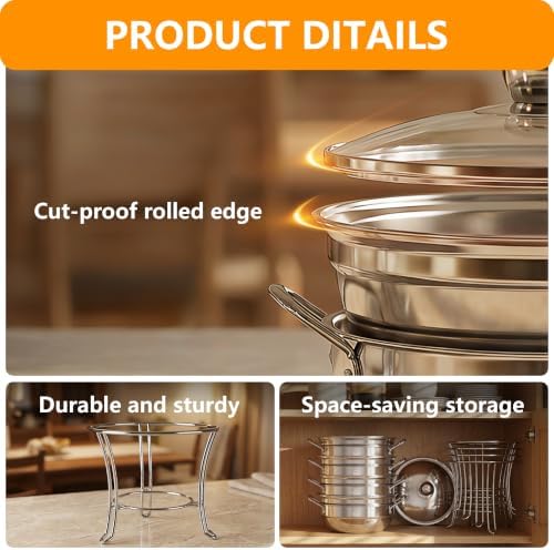 1QT Mini Chafing Dishes for Buffet, 4 Pack Food Warmers for Parties, alternate view 3