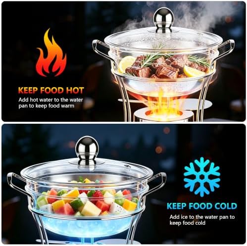 1QT Mini Chafing Dishes for Buffet, 4 Pack Food Warmers for Parties, alternate view 4