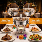 1QT Mini Chafing Dishes for Buffet, 4 Pack Food Warmers for Parties, alternate view 5