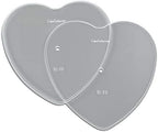 2-10.25” Heart Shaped Clear 1⁄4” Acrylic Disks - Perfect Icing Tool to Smooth the Buttercream on Your Cakes