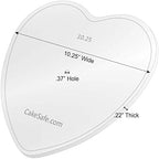2-10.25” Heart Shaped Clear 1⁄4” Acrylic Disks - Perfect Icing Tool to Smooth the Buttercream on Your Cakes, alternate view 3