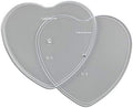 2-10.5” Heart Shaped Clear 1⁄4” Acrylic Disks - Perfect Icing Tool to Smooth the Buttercream on Your Cakes