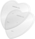 2-10.5” Heart Shaped Clear 1⁄4” Acrylic Disks - Perfect Icing Tool to Smooth the Buttercream on Your Cakes, alternate view 3
