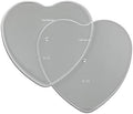2-12.25” Heart Shaped Clear 1⁄4” Acrylic Disks - Perfect Icing Tool to Smooth the Buttercream on Your Cakes