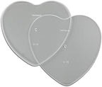 2-12.25” Heart Shaped Clear 1⁄4” Acrylic Disks - Perfect Icing Tool to Smooth the Buttercream on Your Cakes