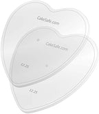 2-12.25” Heart Shaped Clear 1⁄4” Acrylic Disks - Perfect Icing Tool to Smooth the Buttercream on Your Cakes, alternate view 3