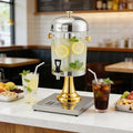 2.2 Gallon Commercial Drink Dispenser with Ice Core, Gold in Gold