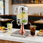 2.2 Gallon Commercial Drink Dispenser with Ice Core, Rose Gold, alternate view 2
