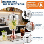 2.2 Gallon Commercial Drink Dispenser with Ice Core, Rose Gold, alternate view 4