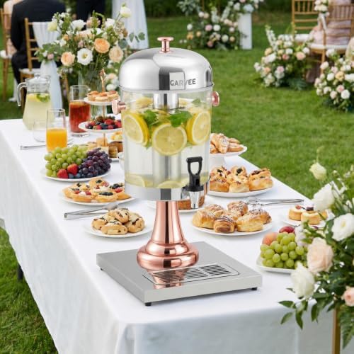 2.2 Gallon Commercial Drink Dispenser with Ice Core, Rose Gold, alternate view 7