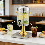 2.2 Gallon Ice Core Cold Beverage Dispenser, Stainless Steel Drink Dispenser with Stand, Spigot & Drip Tray for, alternate