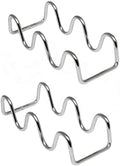 2-3 Compartment Stainless Steel Wire Taco Holder Set of 2- Taco Stand Rack Tray Soft Hard Taco Shell Holder