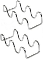 2-3 Compartment Stainless Steel Wire Taco Holder Set of 2- Taco Stand Rack Tray Soft Hard Taco Shell Holder