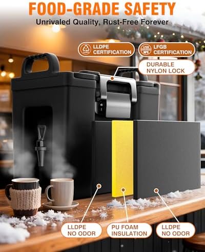 2.5 Gallon Insulated Beverage Dispenser, Thermal Drink Server, alternate view 4