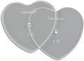 2-6.25” Heart Shaped Clear 1⁄4” Acrylic Disks - Perfect Icing Tool to Smooth the Buttercream on Your Cakes