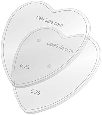 2-6.25” Heart Shaped Clear 1⁄4” Acrylic Disks - Perfect Icing Tool to Smooth the Buttercream on Your Cakes, alternate view 4