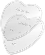 2-6.5” Heart Shaped Clear 1⁄4” Acrylic Disks - Perfect Icing Tool to Smooth the Buttercream on Your Cakes, alternate view 4
