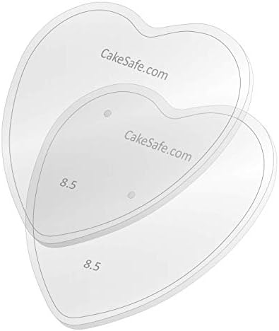2-8.5” Heart Shaped Clear 1⁄4” Acrylic Disks - Perfect Icing Tool to Smooth the Buttercream on Your Cakes, alternate view 4