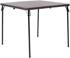 2.83-Foot Bi-Fold Brown Wood Grain Plastic Folding Table