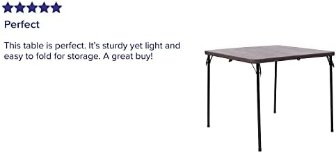 2.83-Foot Bi-Fold Brown Wood Grain Plastic Folding Table, alternate view 4