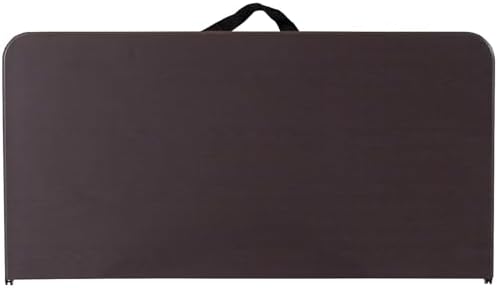 2.83-Foot Bi-Fold Brown Wood Grain Plastic Folding Table, alternate view 6