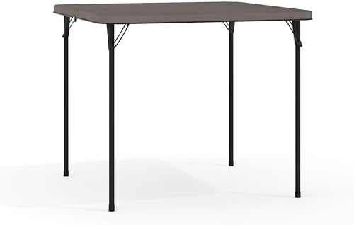 2.83-Foot Bi-Fold Dark Gray Plastic Folding Table