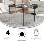 2.83-Foot Bi-Fold Dark Gray Plastic Folding Table, alternate view 5